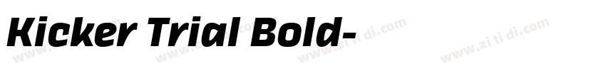 Kicker Trial Bold字体转换